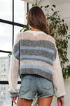 MIX SWEATER TOP BL