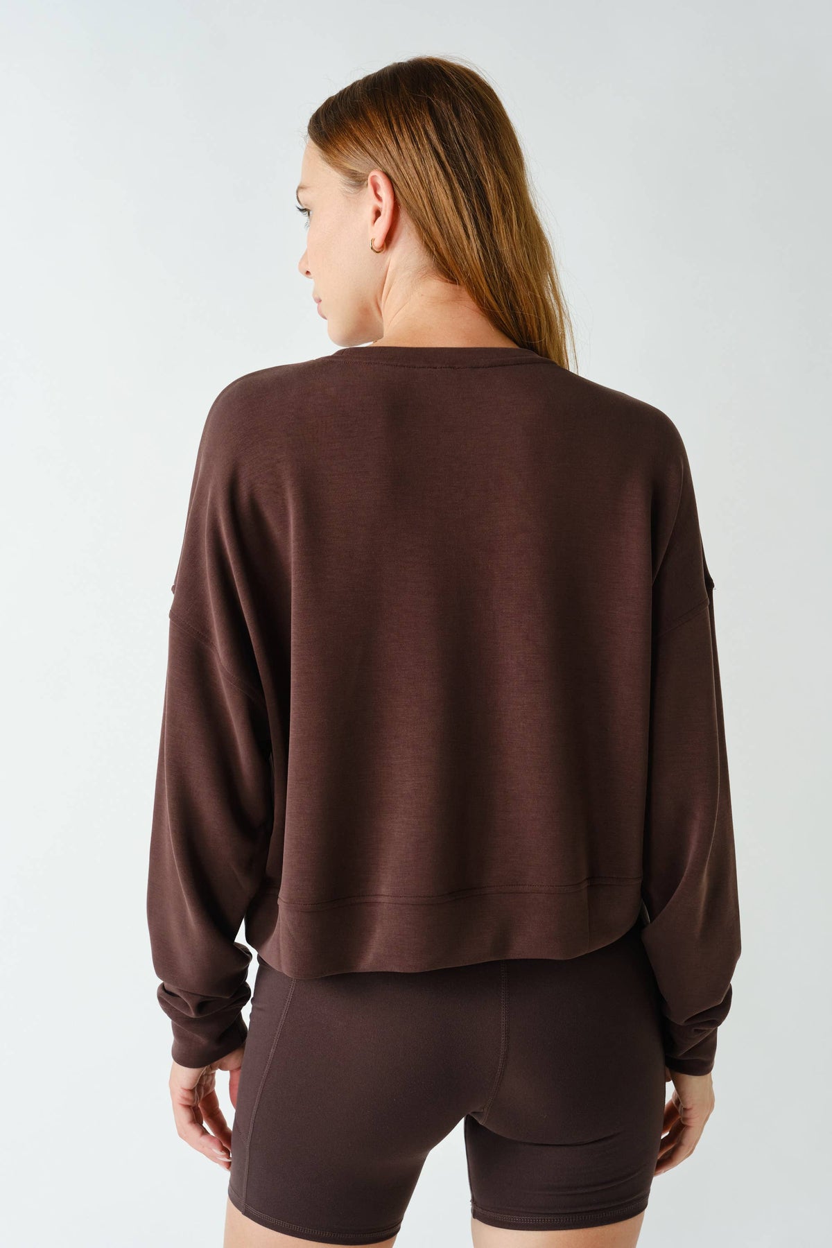 Dropped Shoulder Sweatshirt: Coffee Bean
