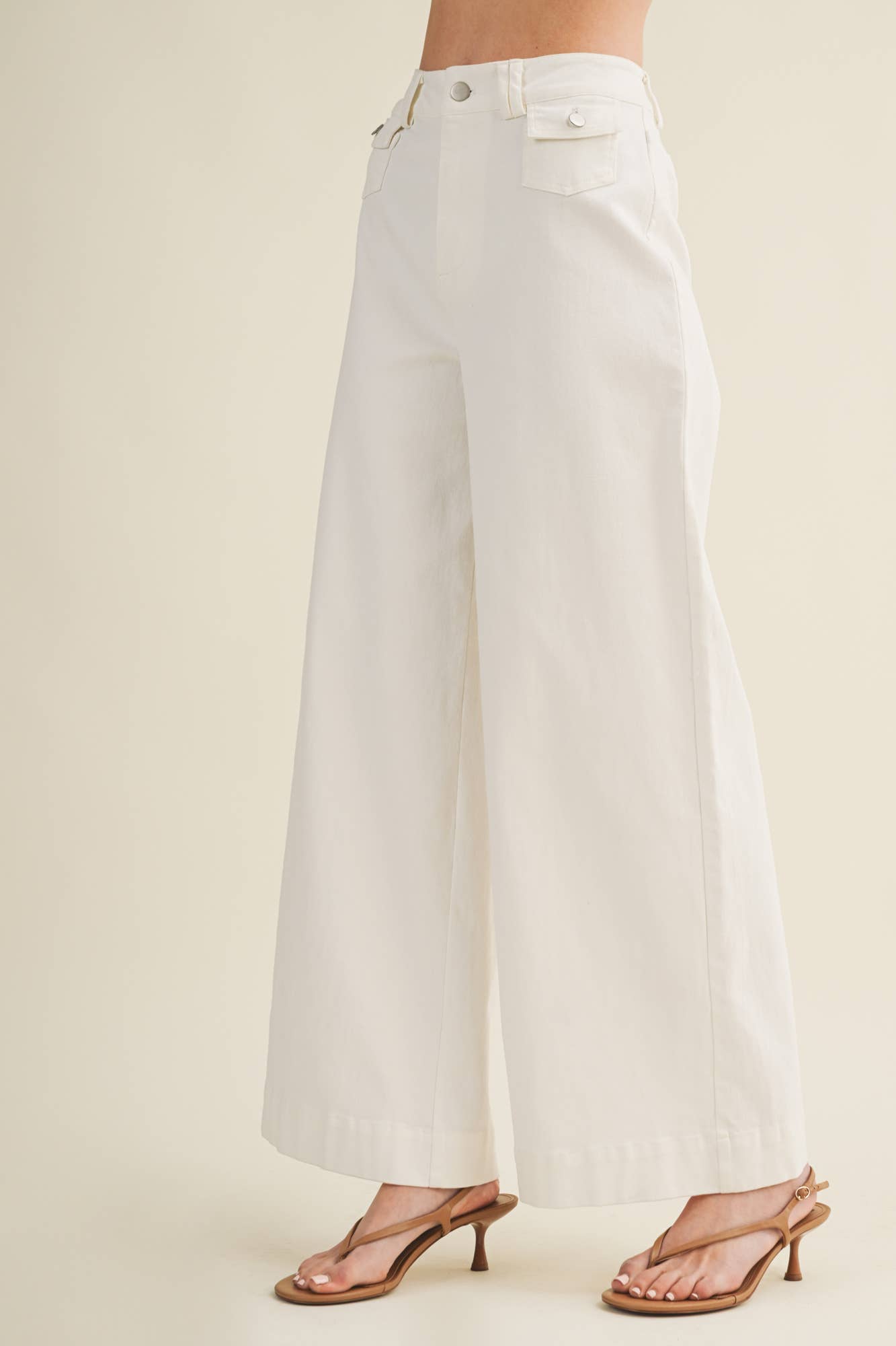 Sculpted Architectural Pants: Off White