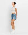 A Line Denim Shorts