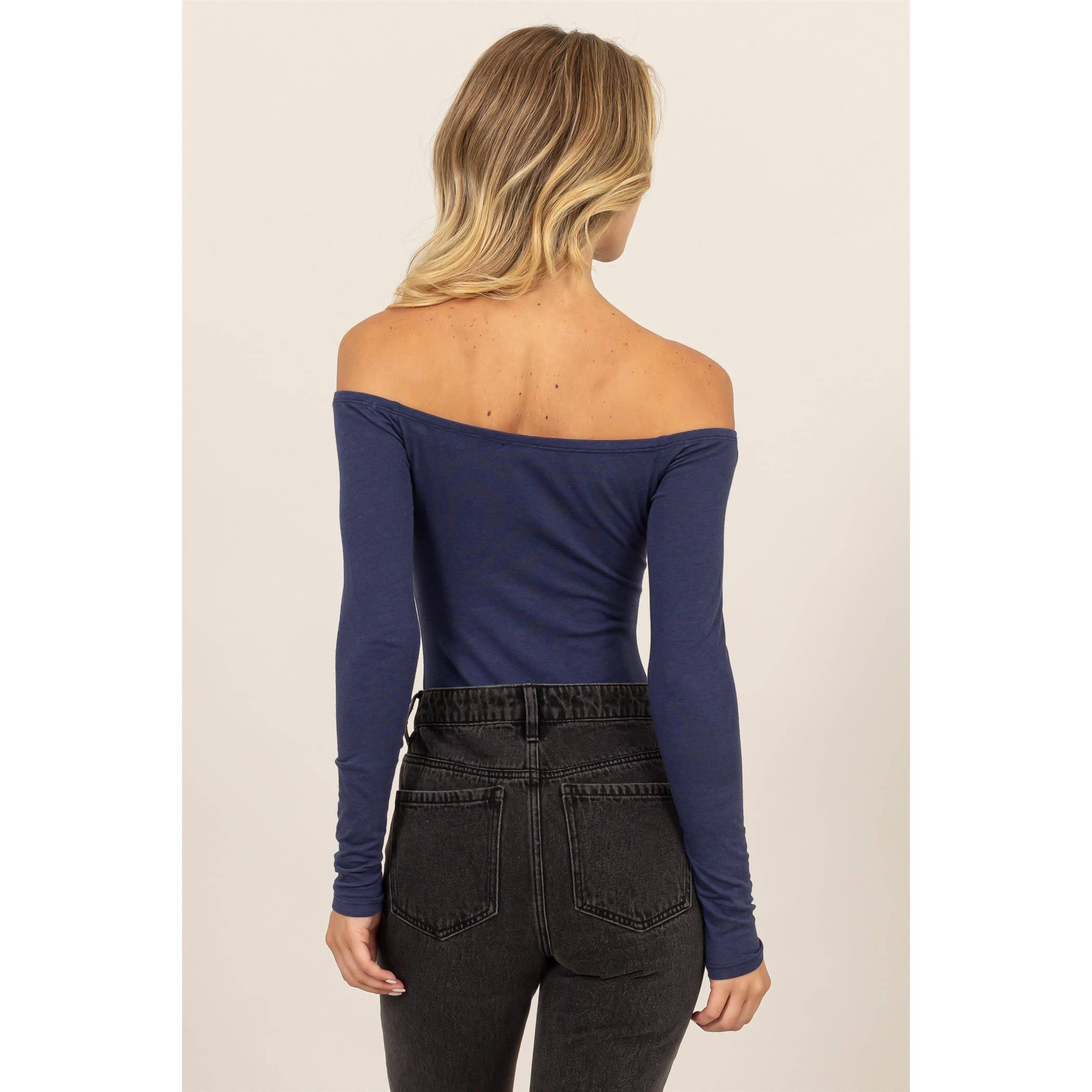 Off Shoulder Bodysuit: Dark Night