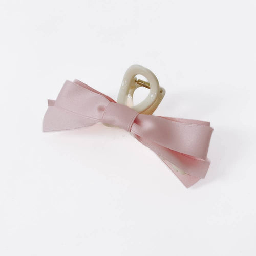 Haven Hair Bow Claw Clip: Blush