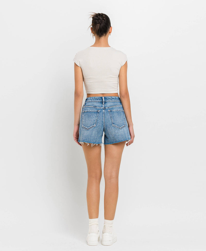 A Line Denim Shorts
