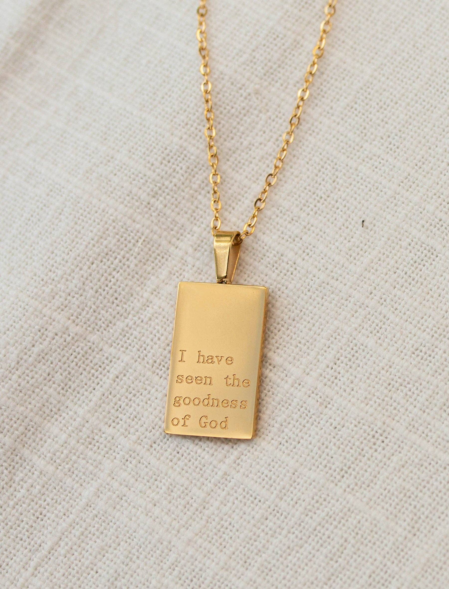 Goodness of God Necklace:Gold