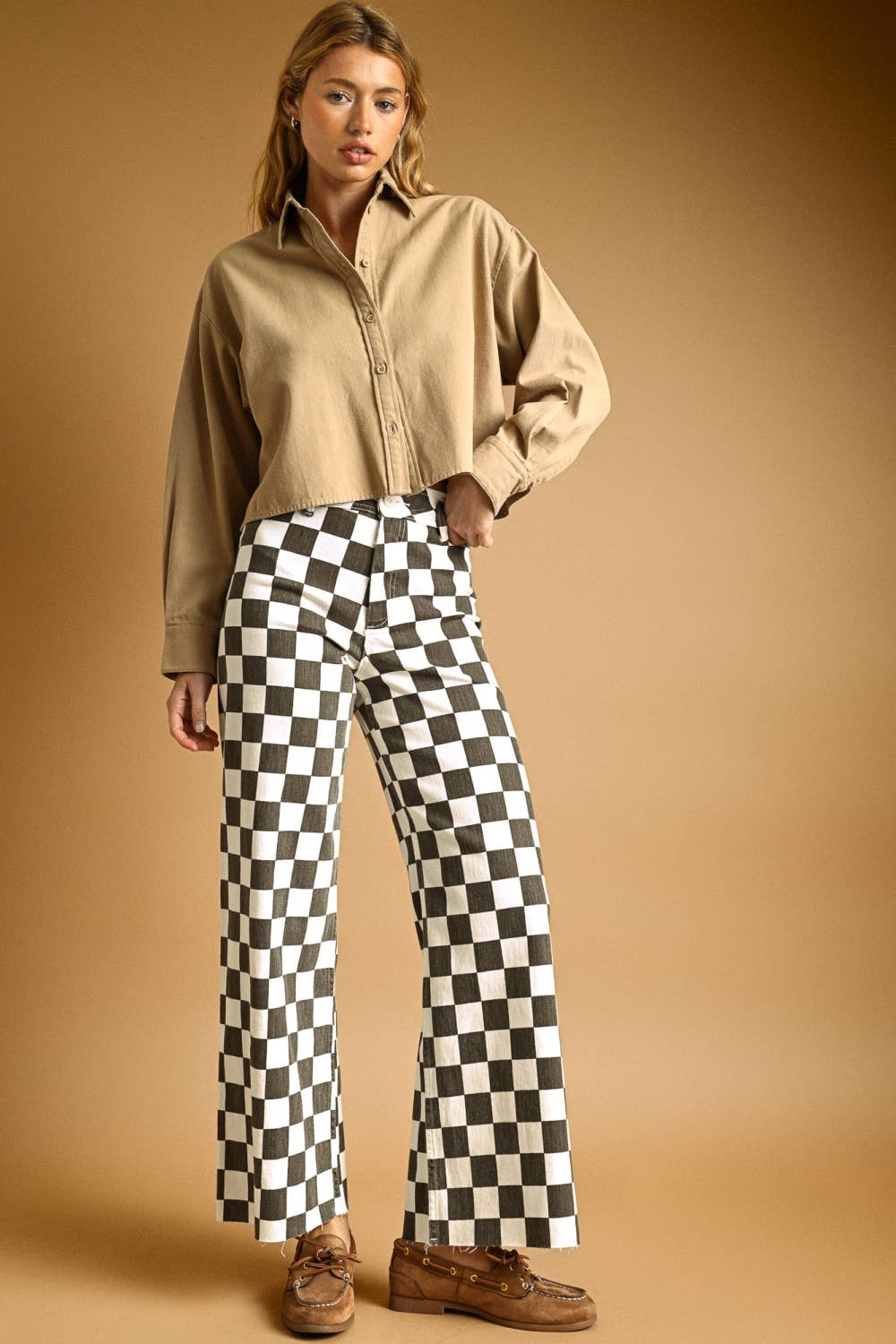 Checker Board Pants: Charcoal