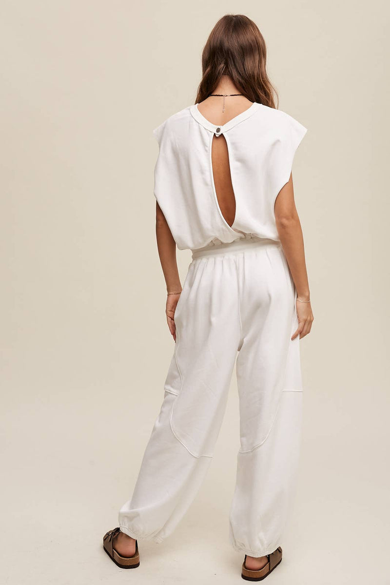 Sleeveless Cotton Jumpsuit N