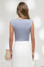 Dusty Blue SLEEVELESS TOP