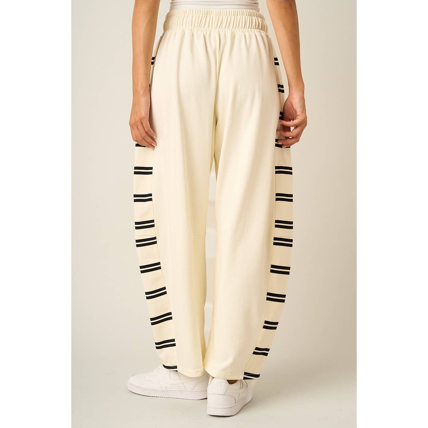 Striped Side Panel Barrel Pants