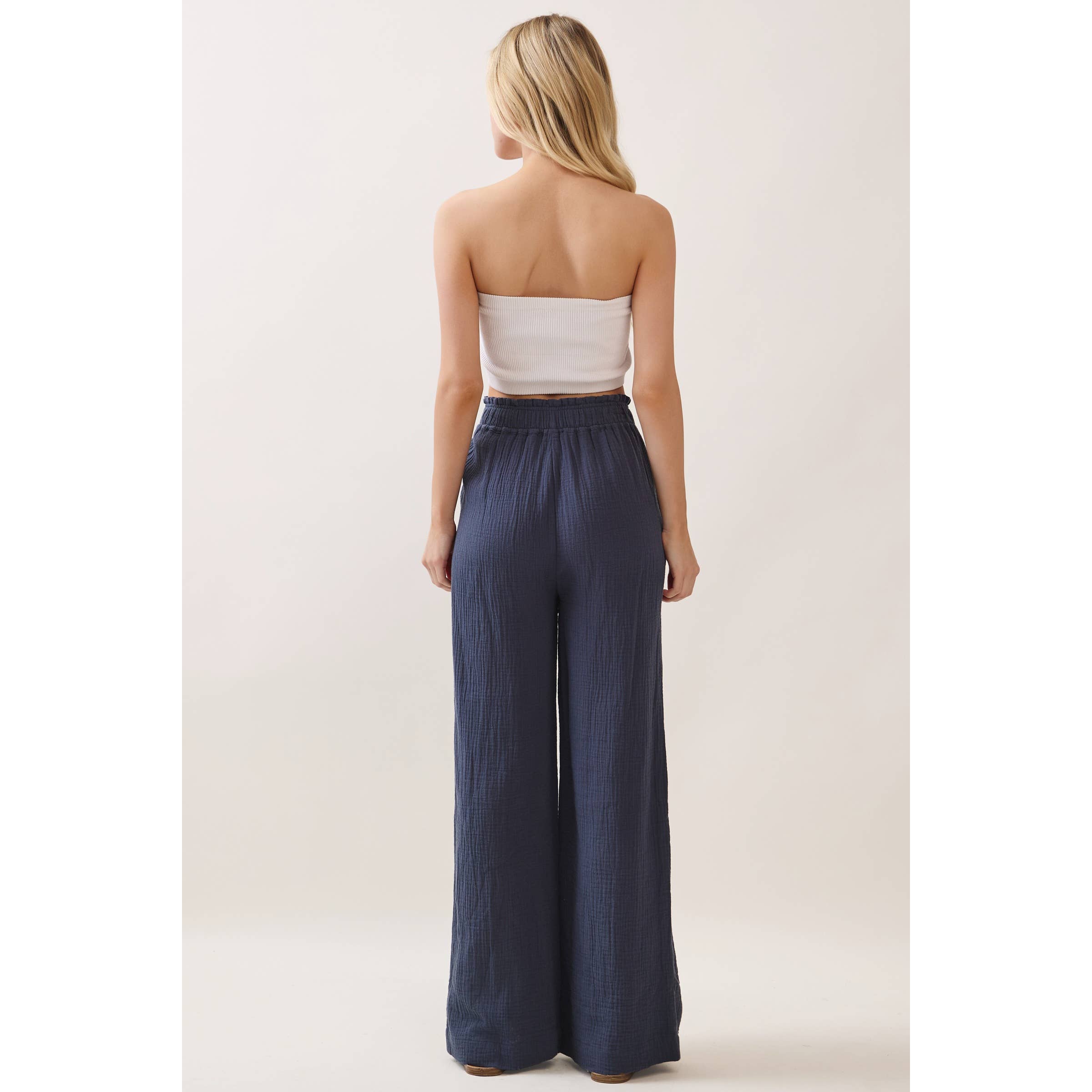 Double Gauze Pants: Denim