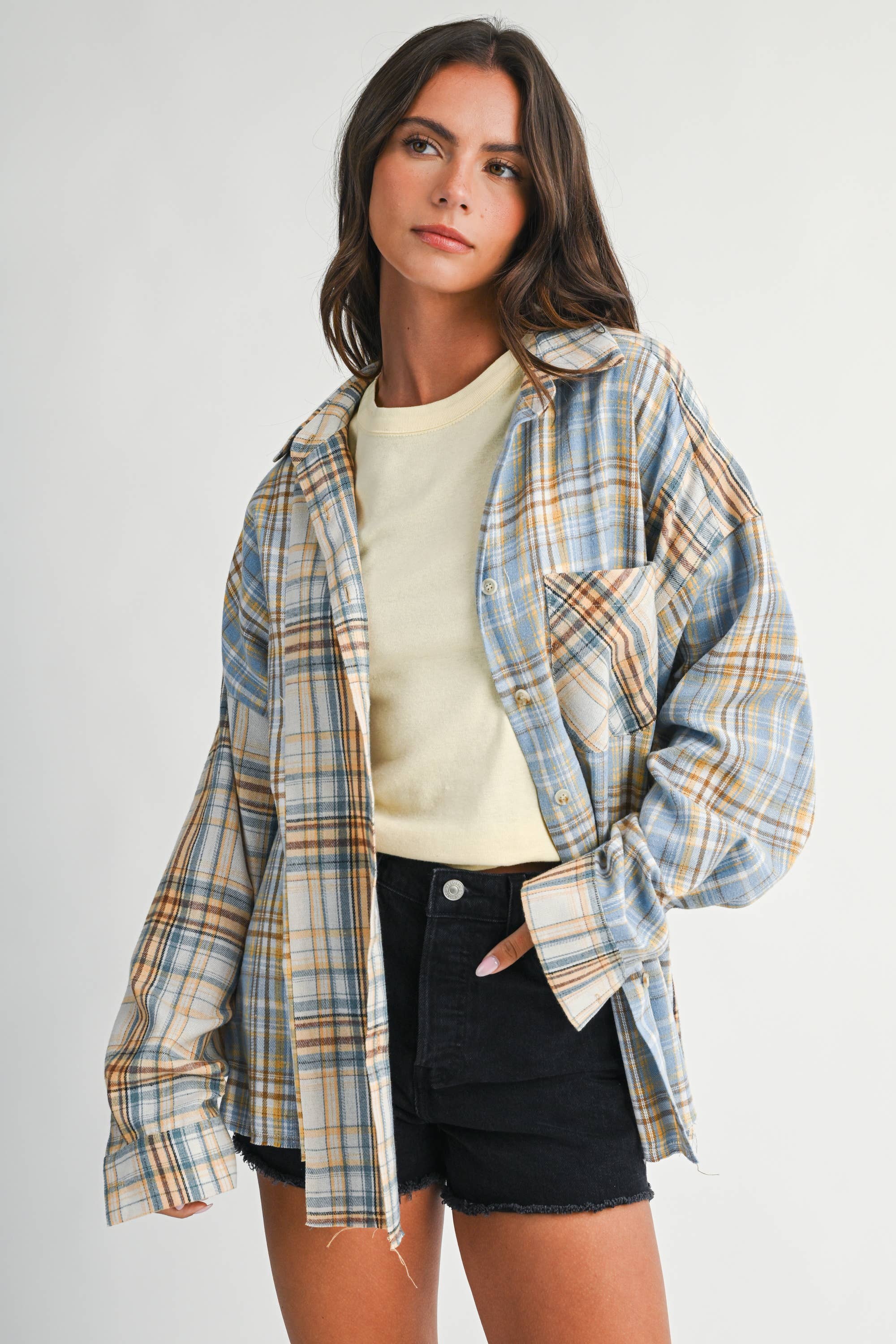 Kambrie Plaid Flannel: Tan