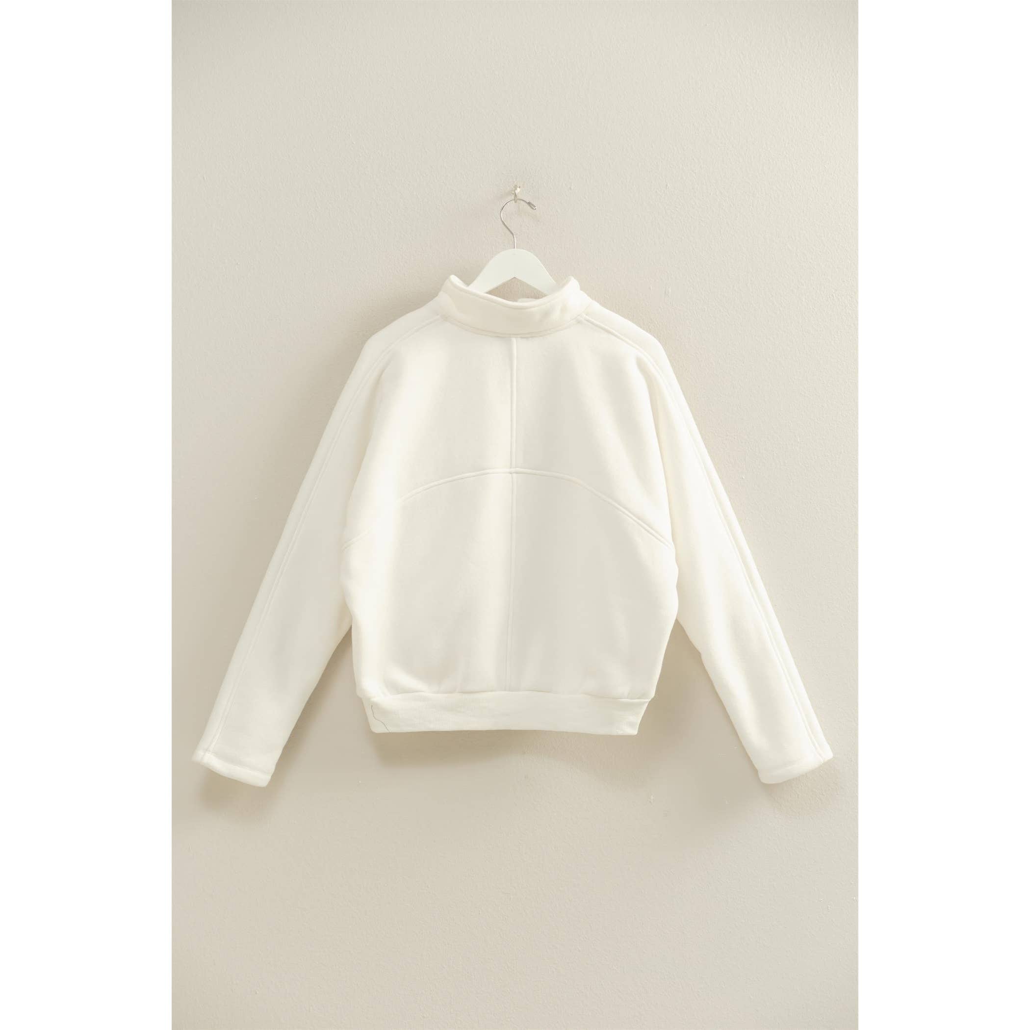 Comfy Fleece Sweatshirt: Off White