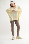 Waffle Knit Oversized:PLUM