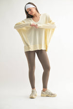Waffle Knit Oversized:Cream