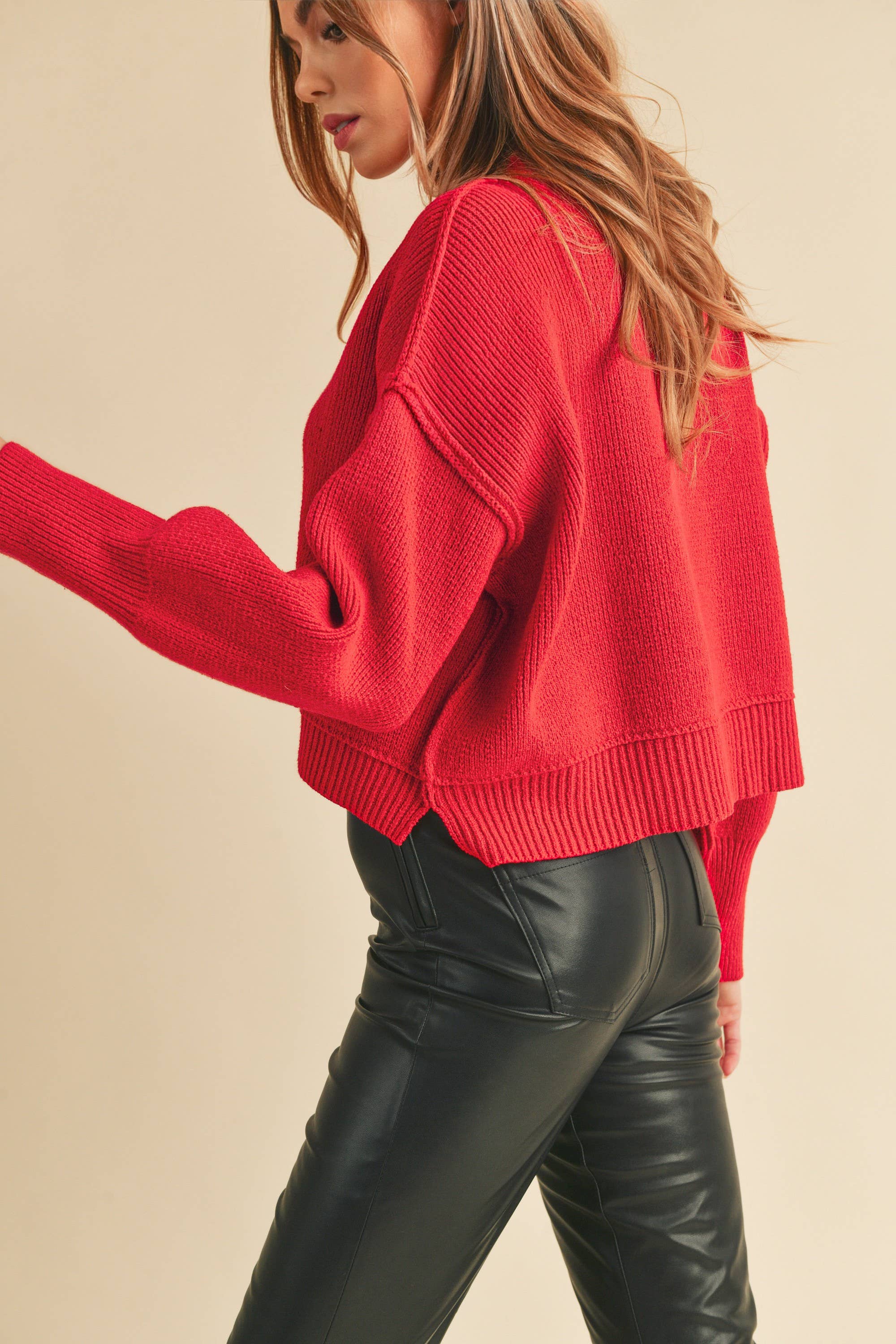 Regina Sweater: Red