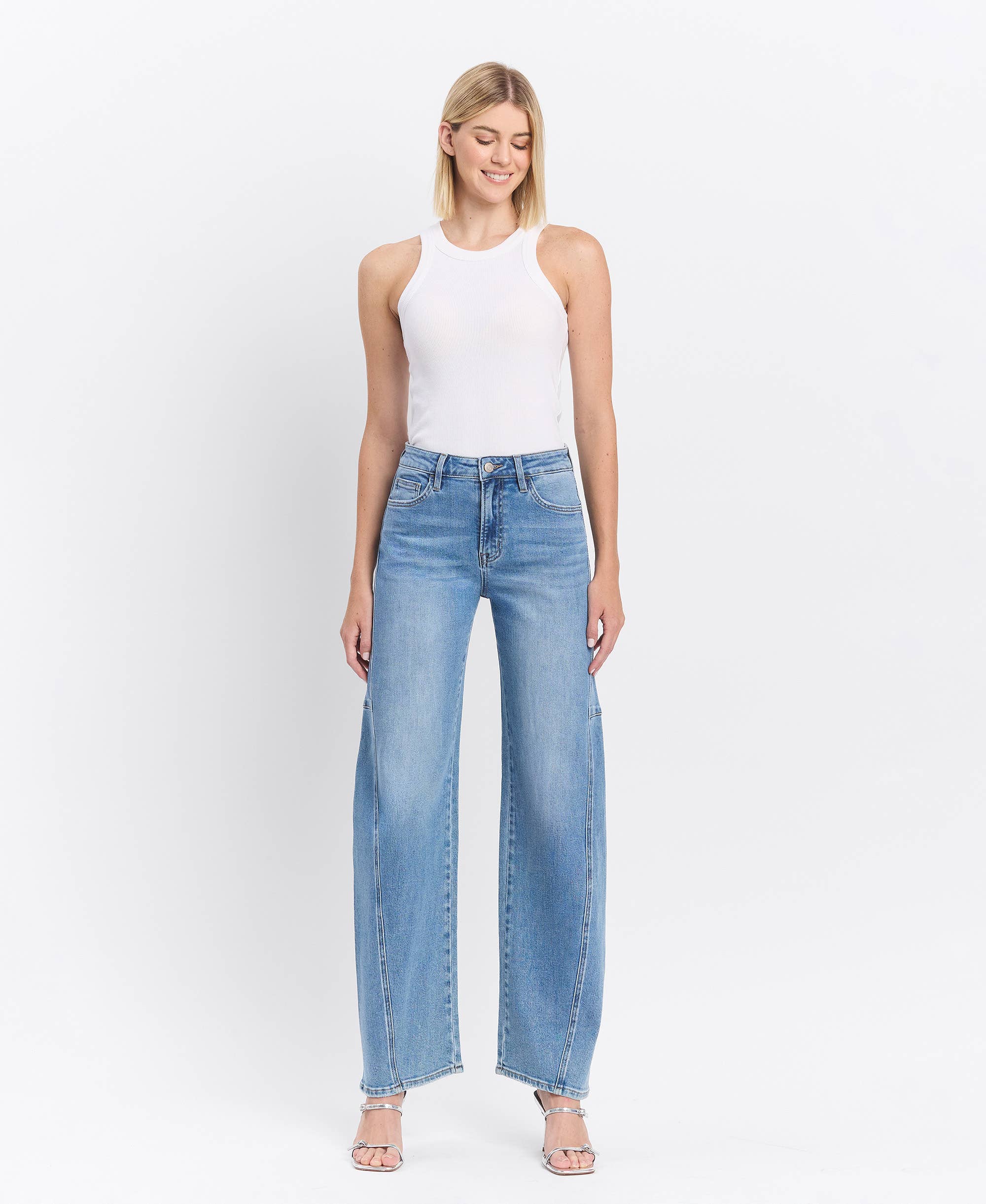 Super High Rise Barrel Jeans