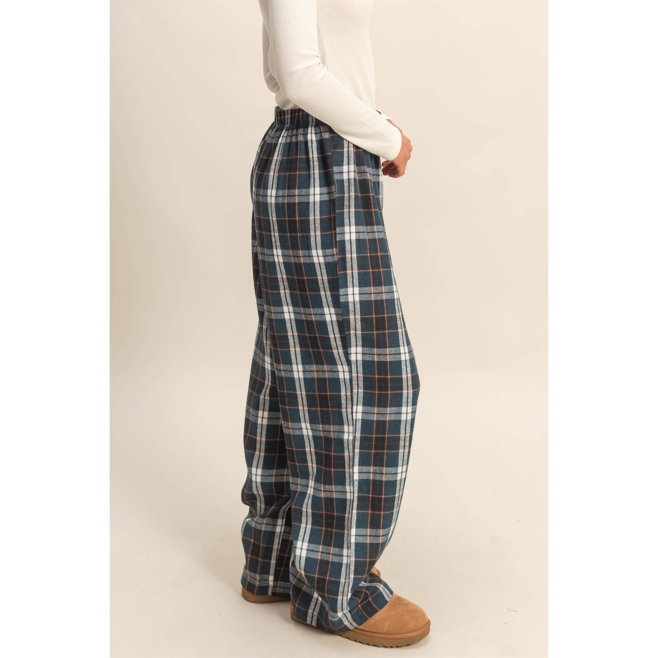 Flannel Lounge Pants: Navy