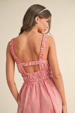 Plaid Mini Dress: Red