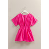 Poplin Mini Dress:OFF WHITE