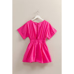 Poplin Mini Dress:OFF WHITE