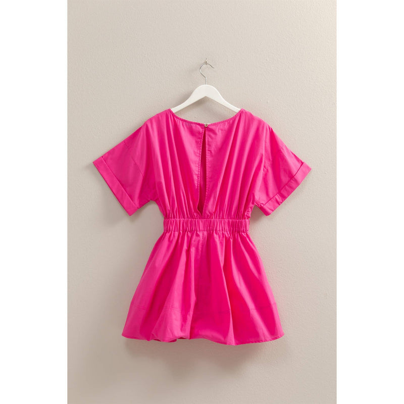 Poplin Mini Dress: DENIM BLUE