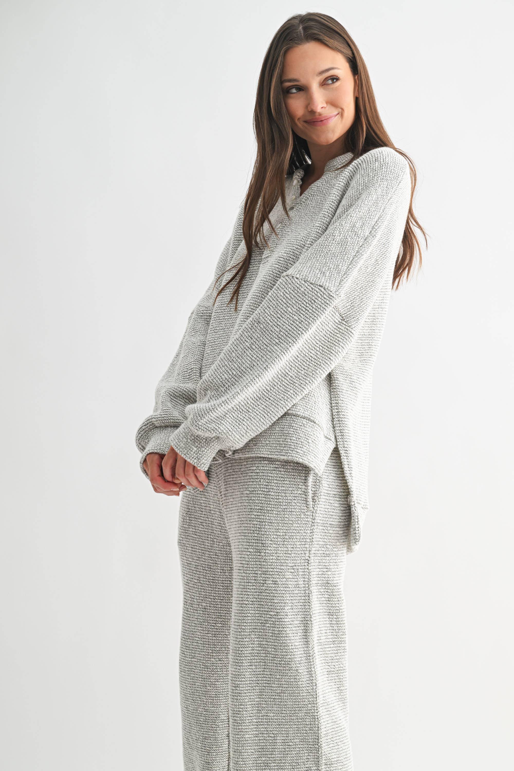 Marina Knit Set: Cream/Black