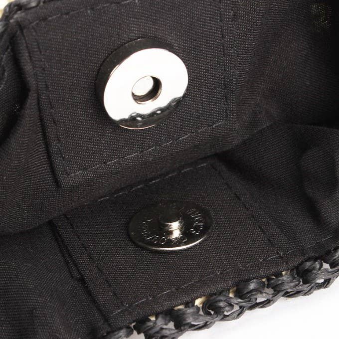 Open-Weave Boho Handbag: Black