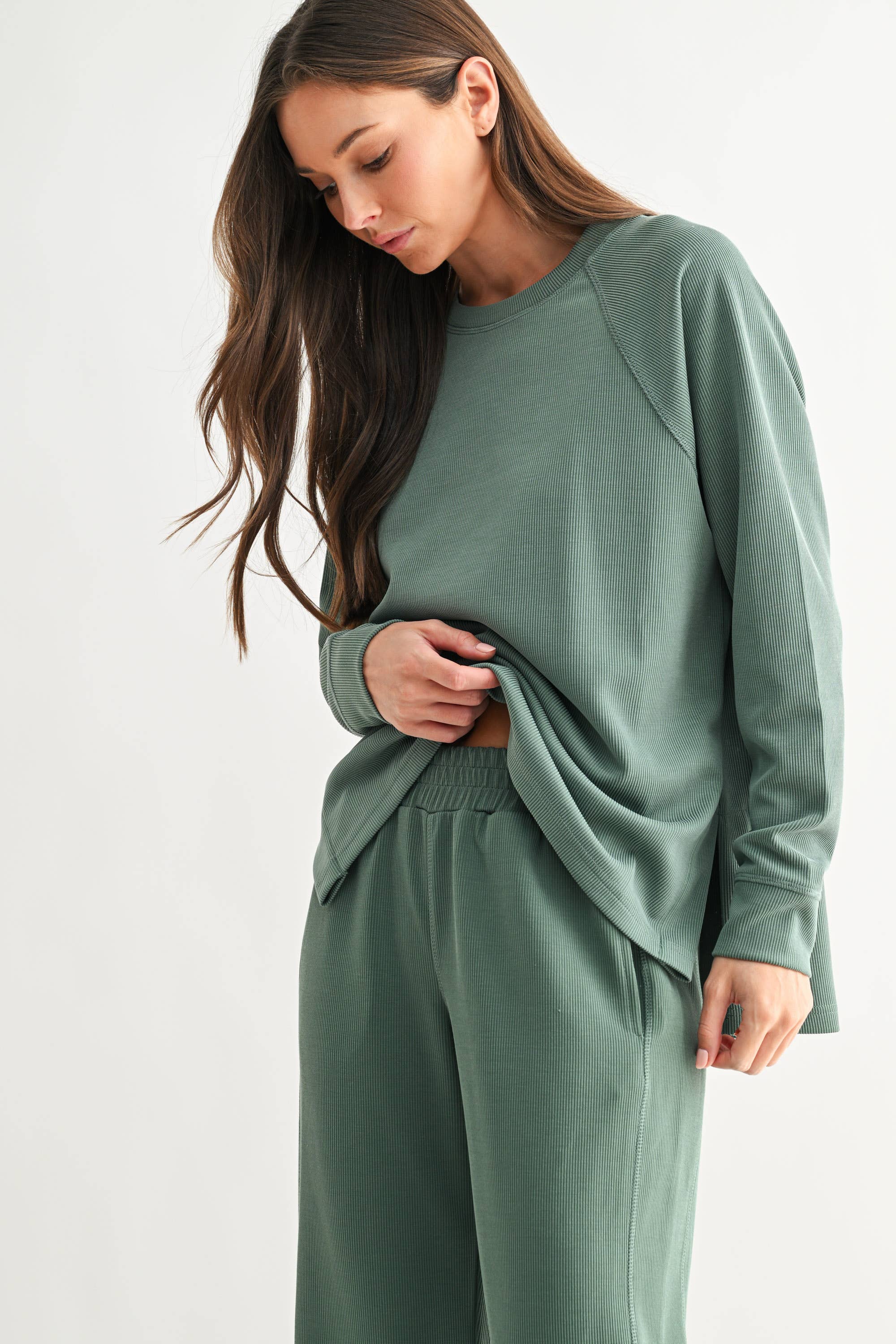 Luxe Raglan Tee: Deep Indigo