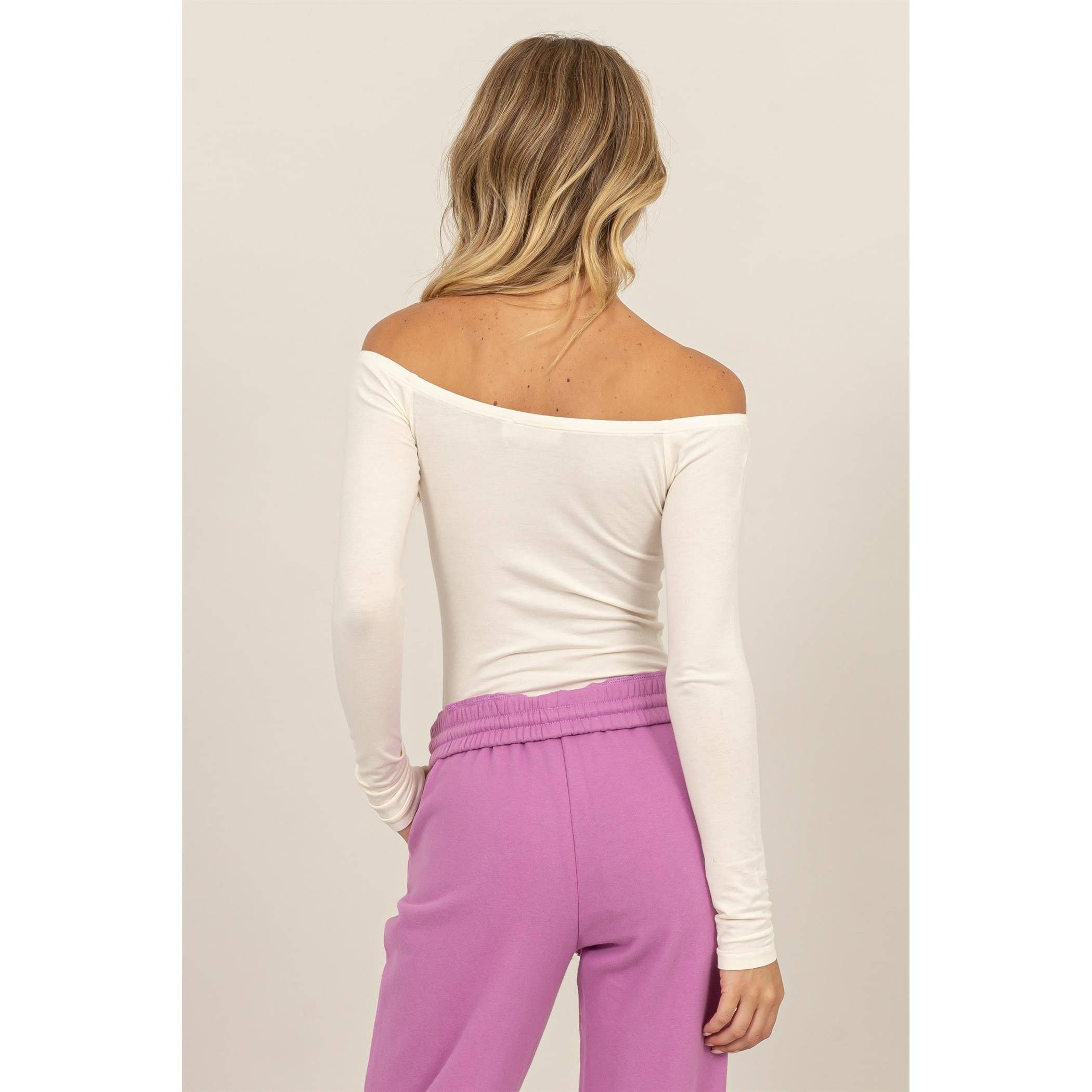 Off Shoulder Bodysuit: Dark Night