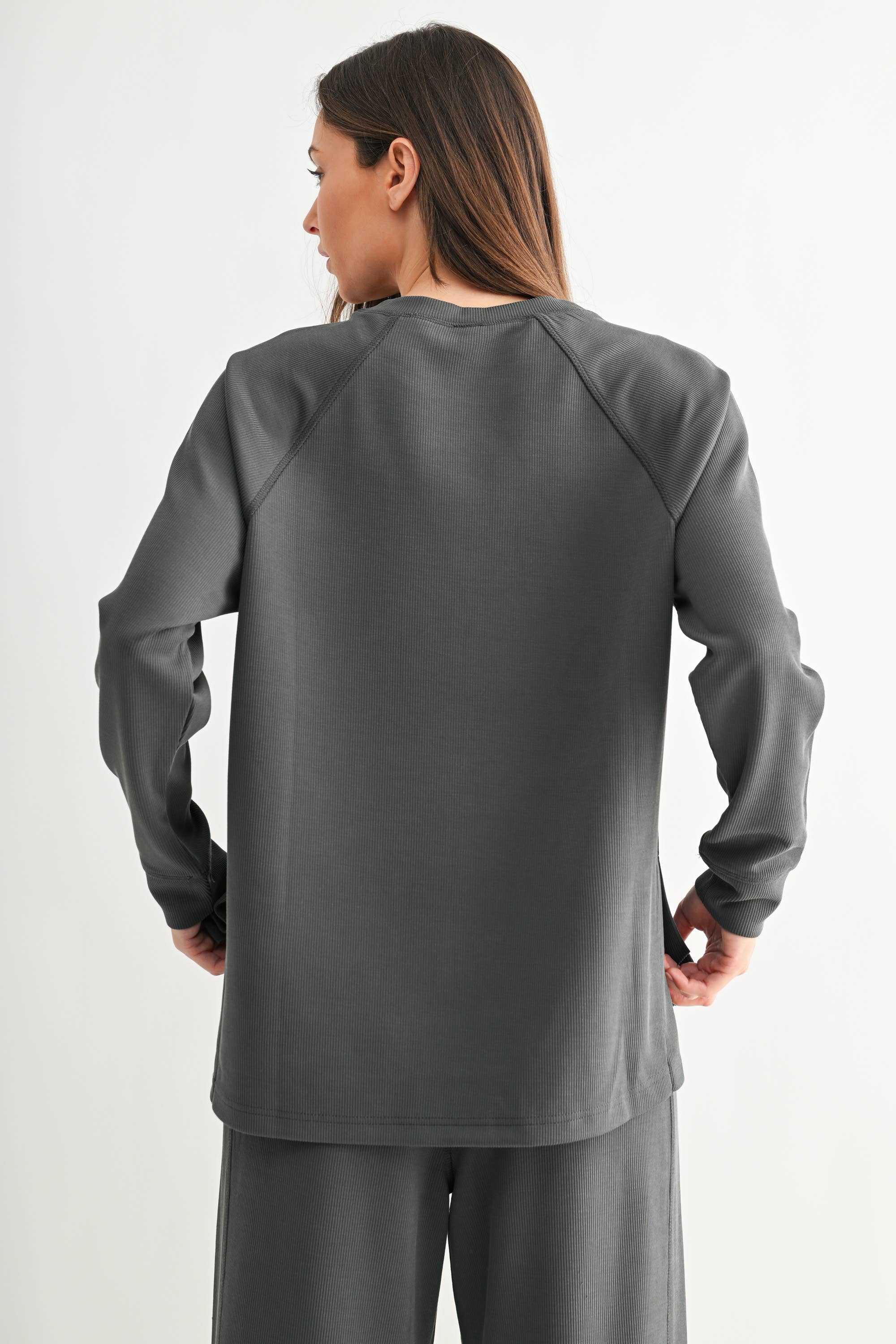 Luxe Raglan Tee: Deep Indigo