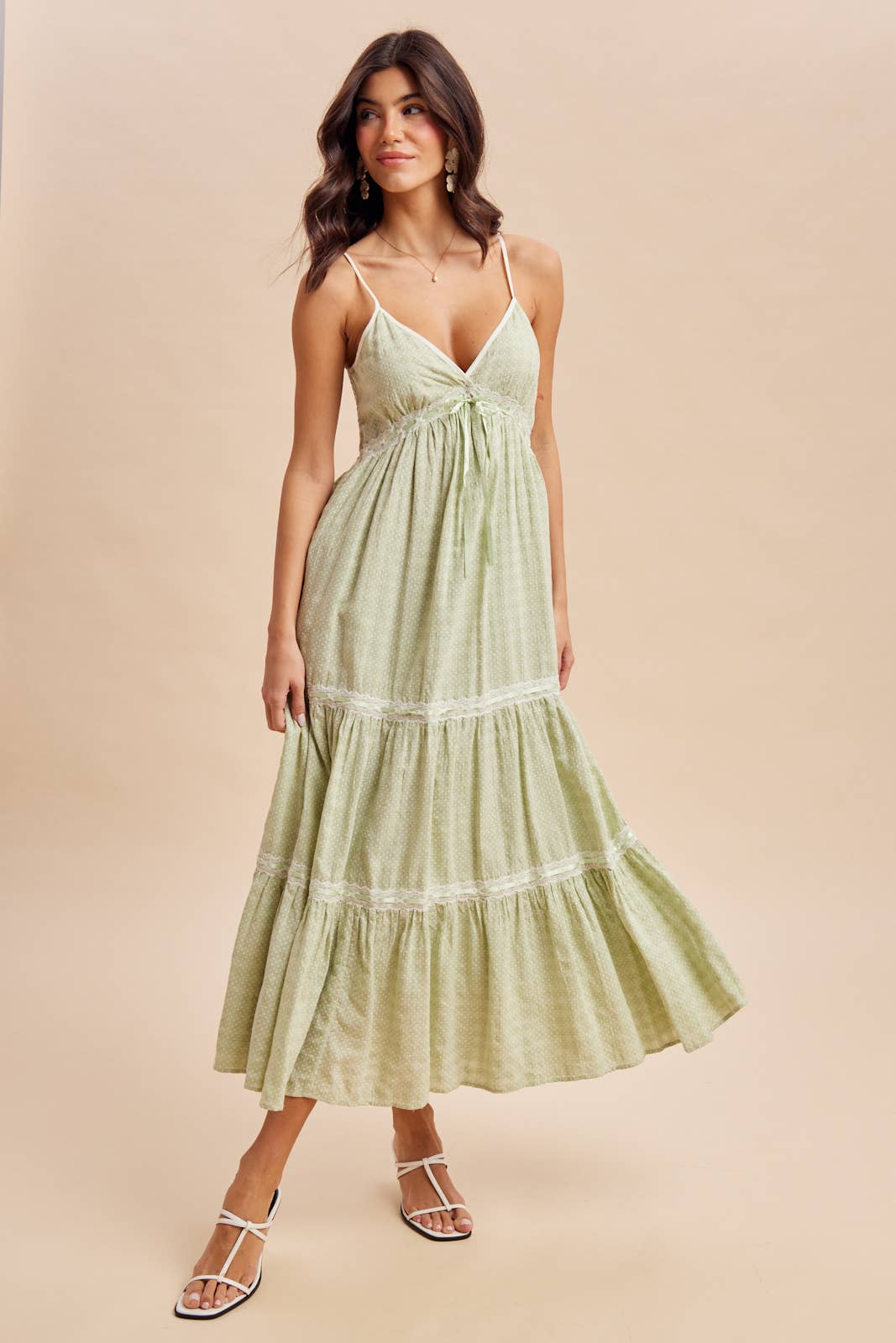 Lime & Lace Maxi Dress: