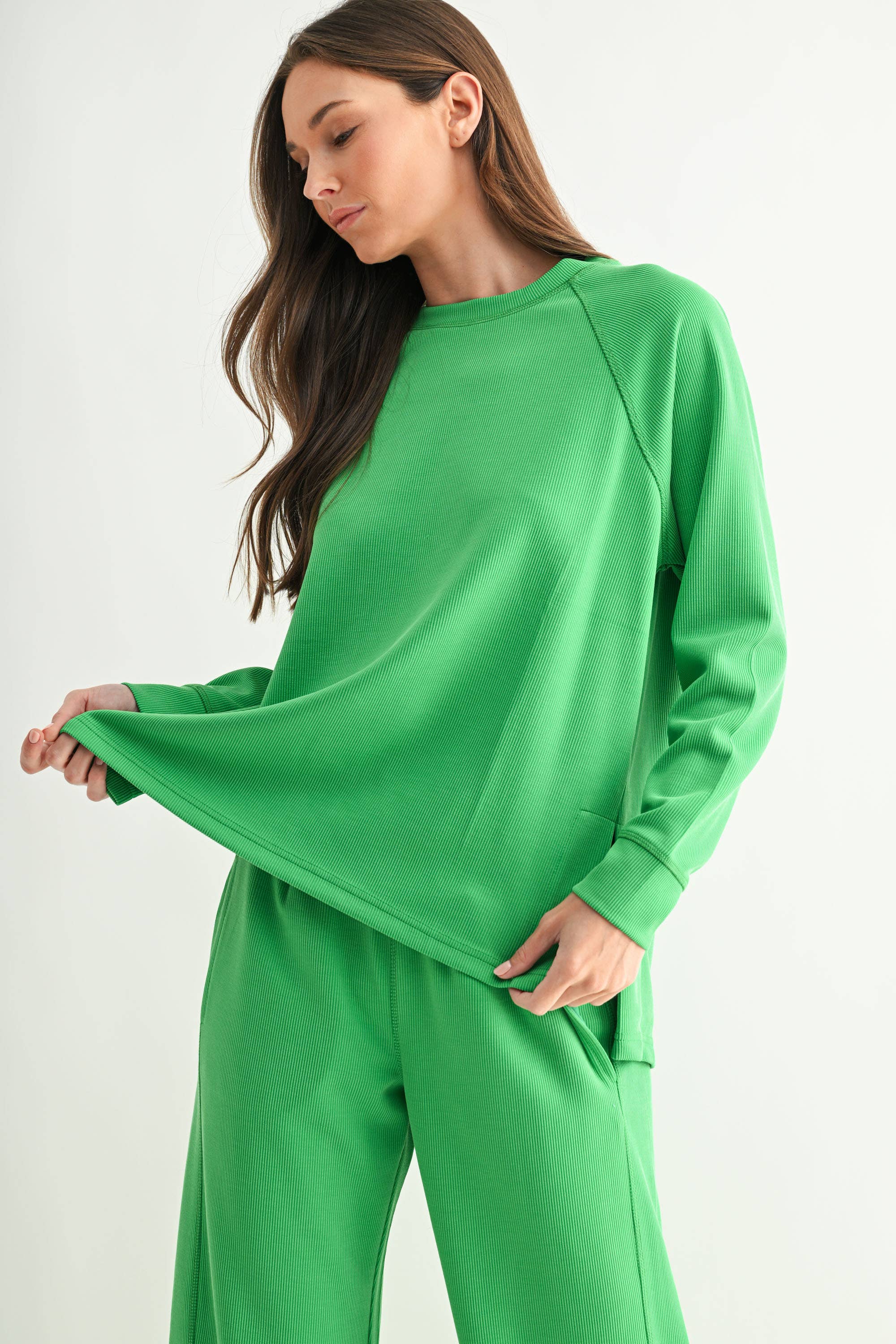 Luxe Raglan Tee: Deep Indigo