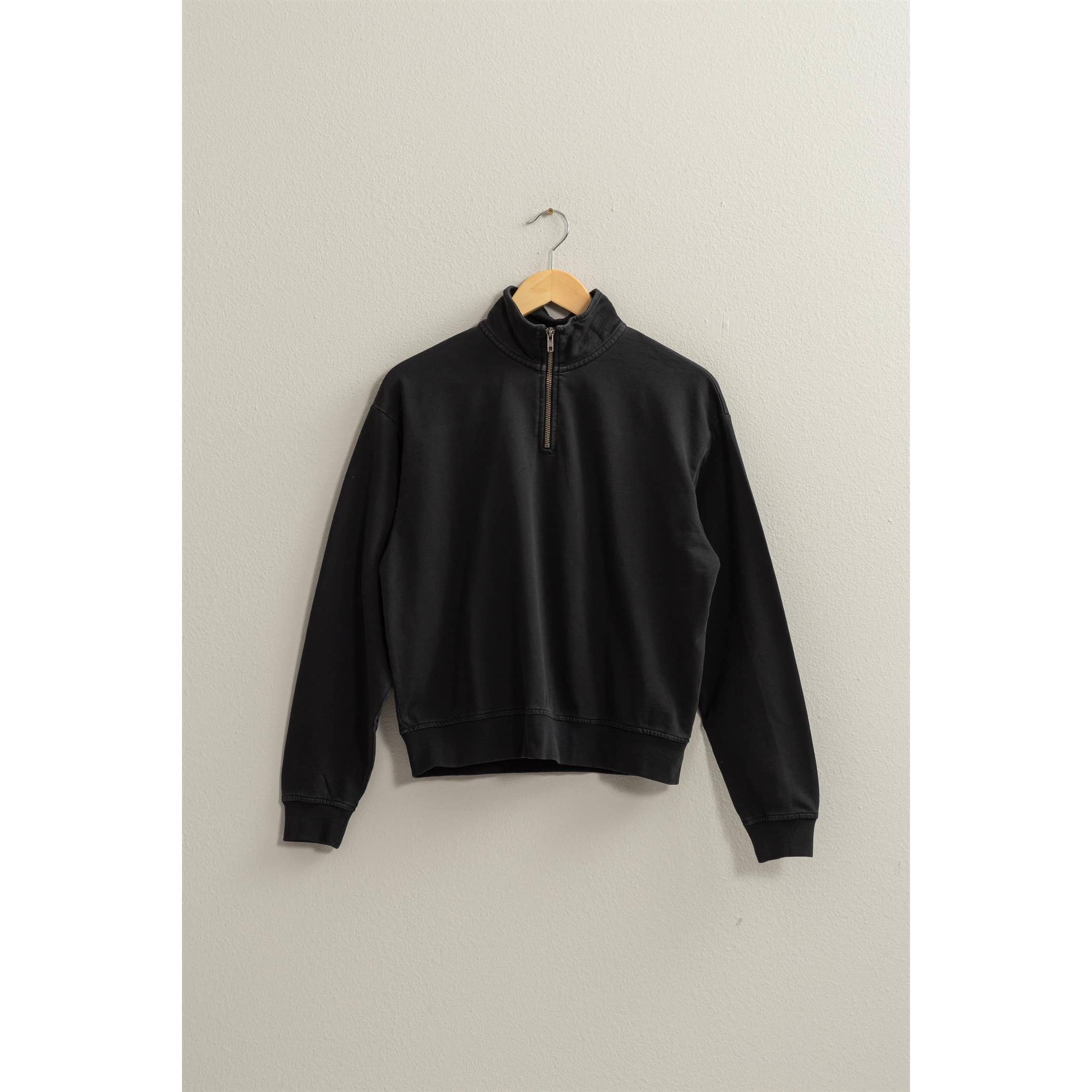 WASHED HALF ZIP
