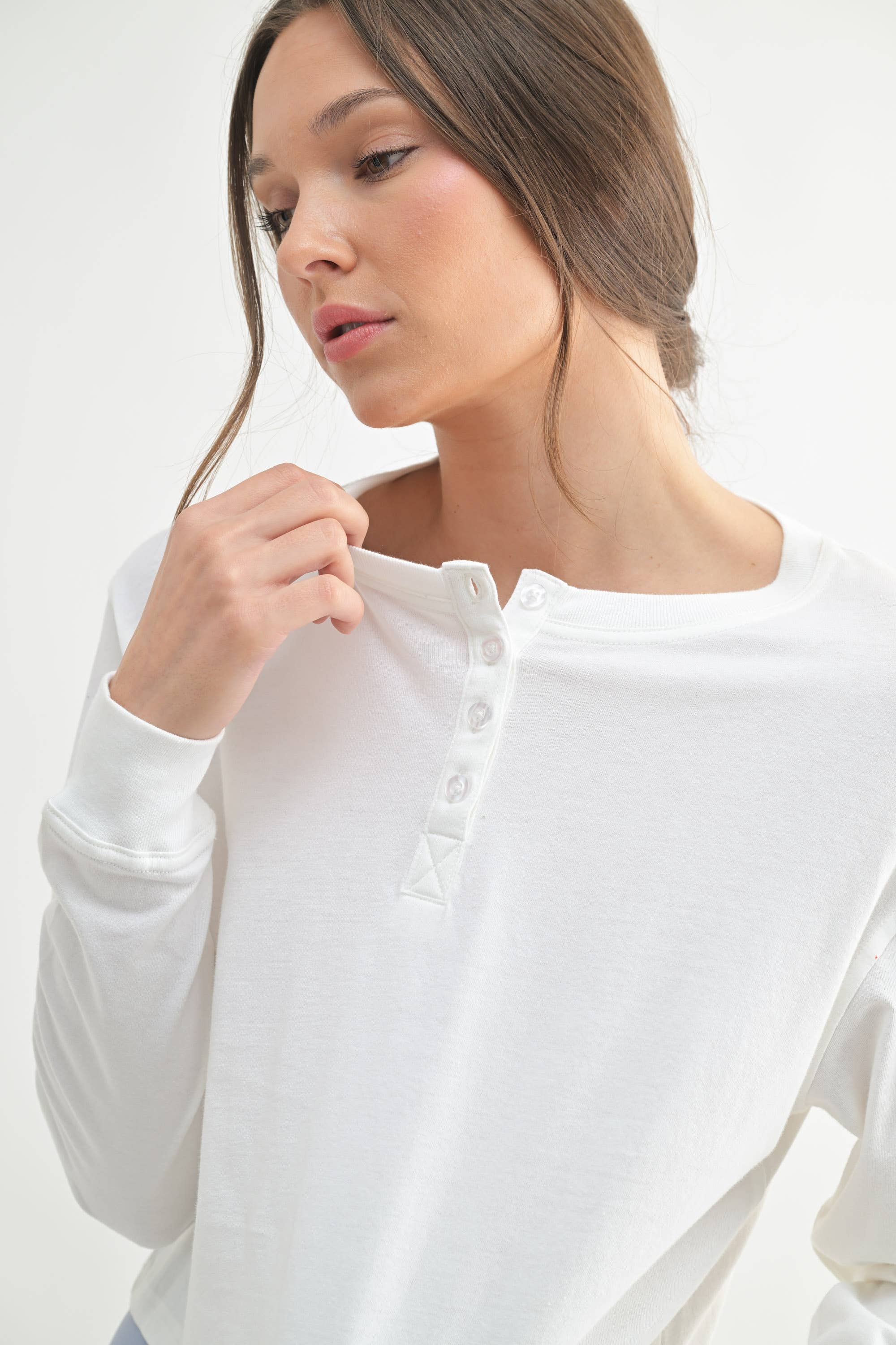 Organic Cotton Henley:W: