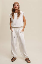 Sleeveless Cotton Jumpsuit N