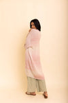 Cozy Knit Ombre Longline Cardigan: Blush