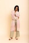 Cozy Knit Ombre Longline Cardigan: Blush