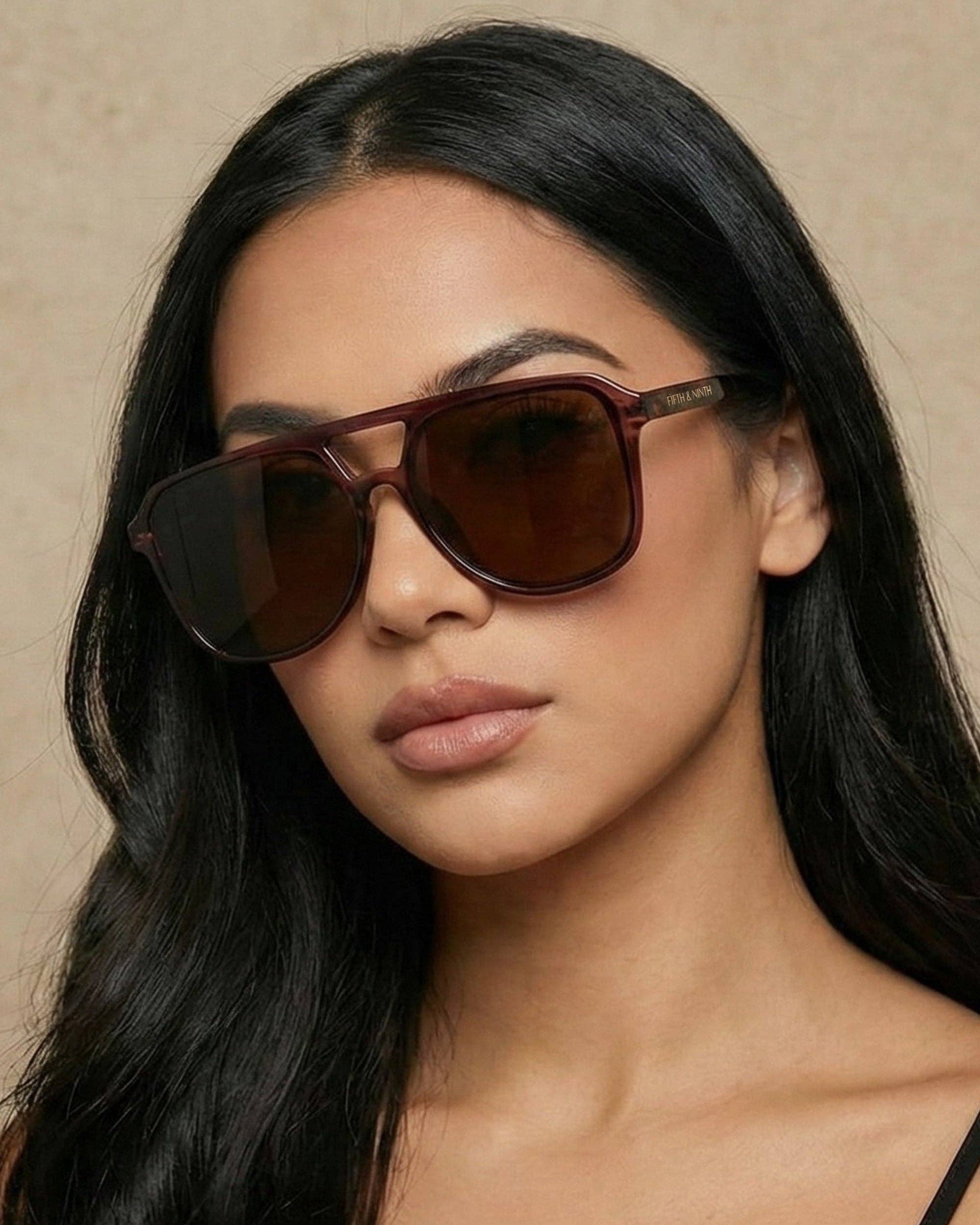 Lagos Sunglasses: Maroon