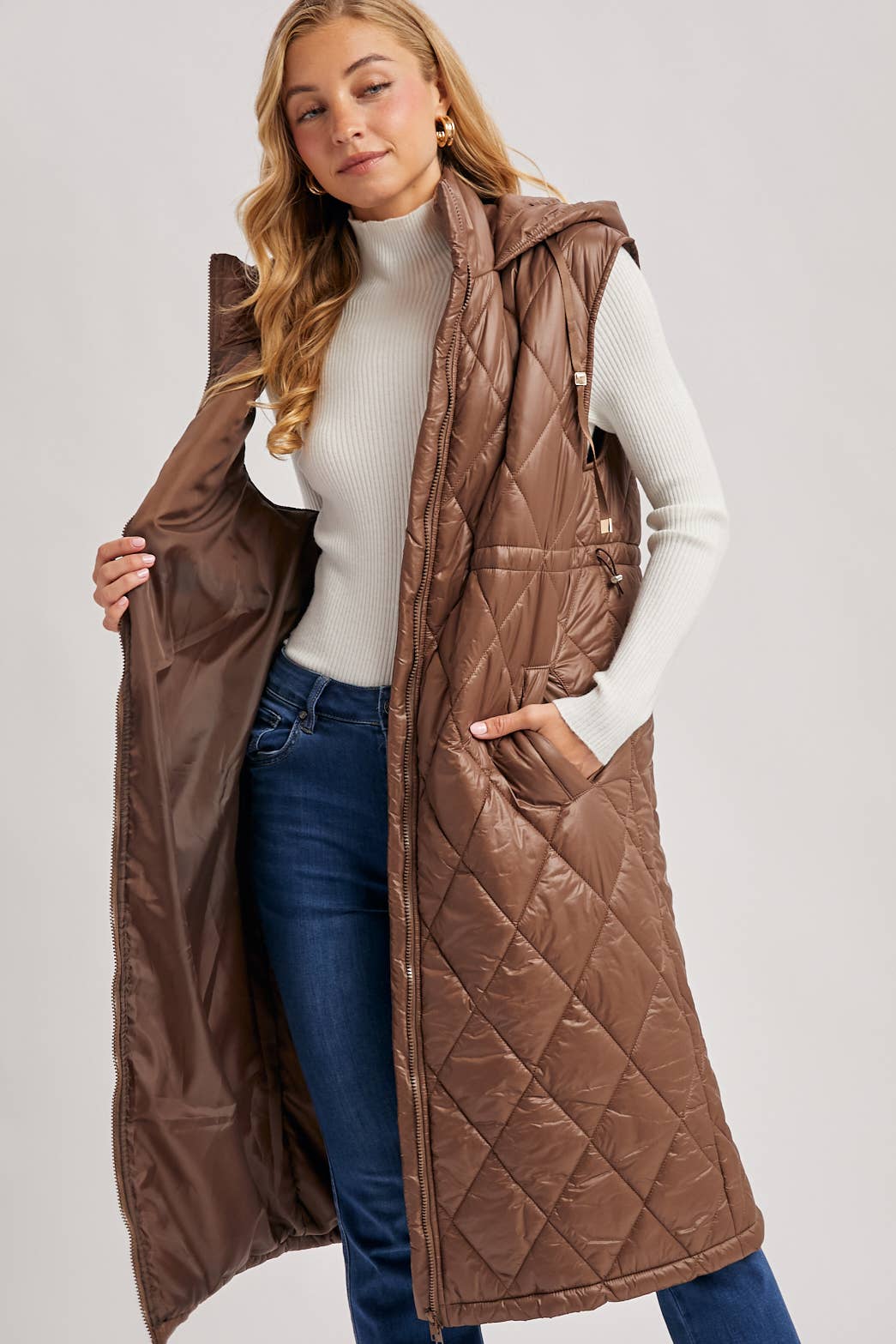 Diamond Puffer Vest: Coco