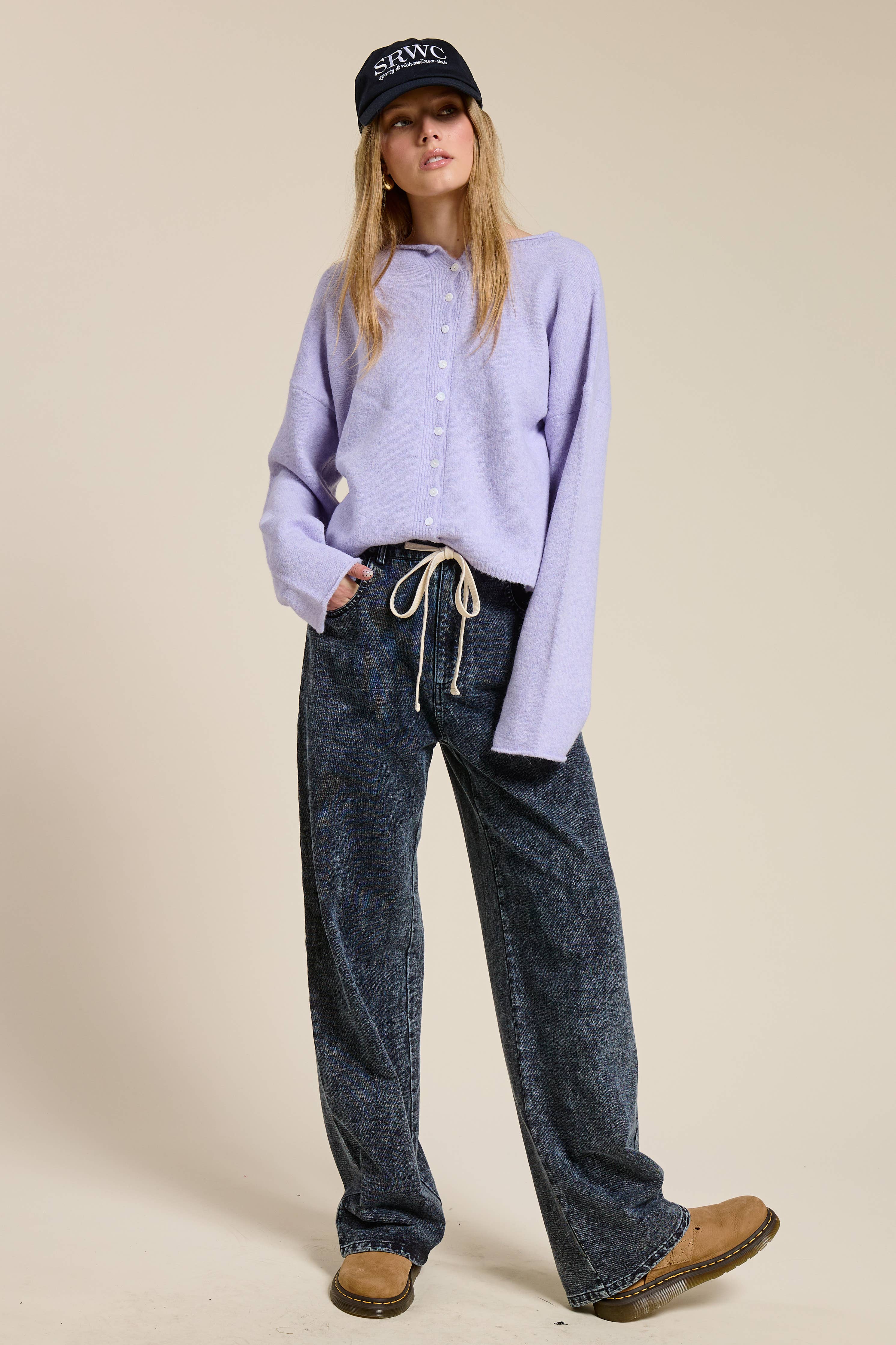 Essential Cardigan: Blueberry