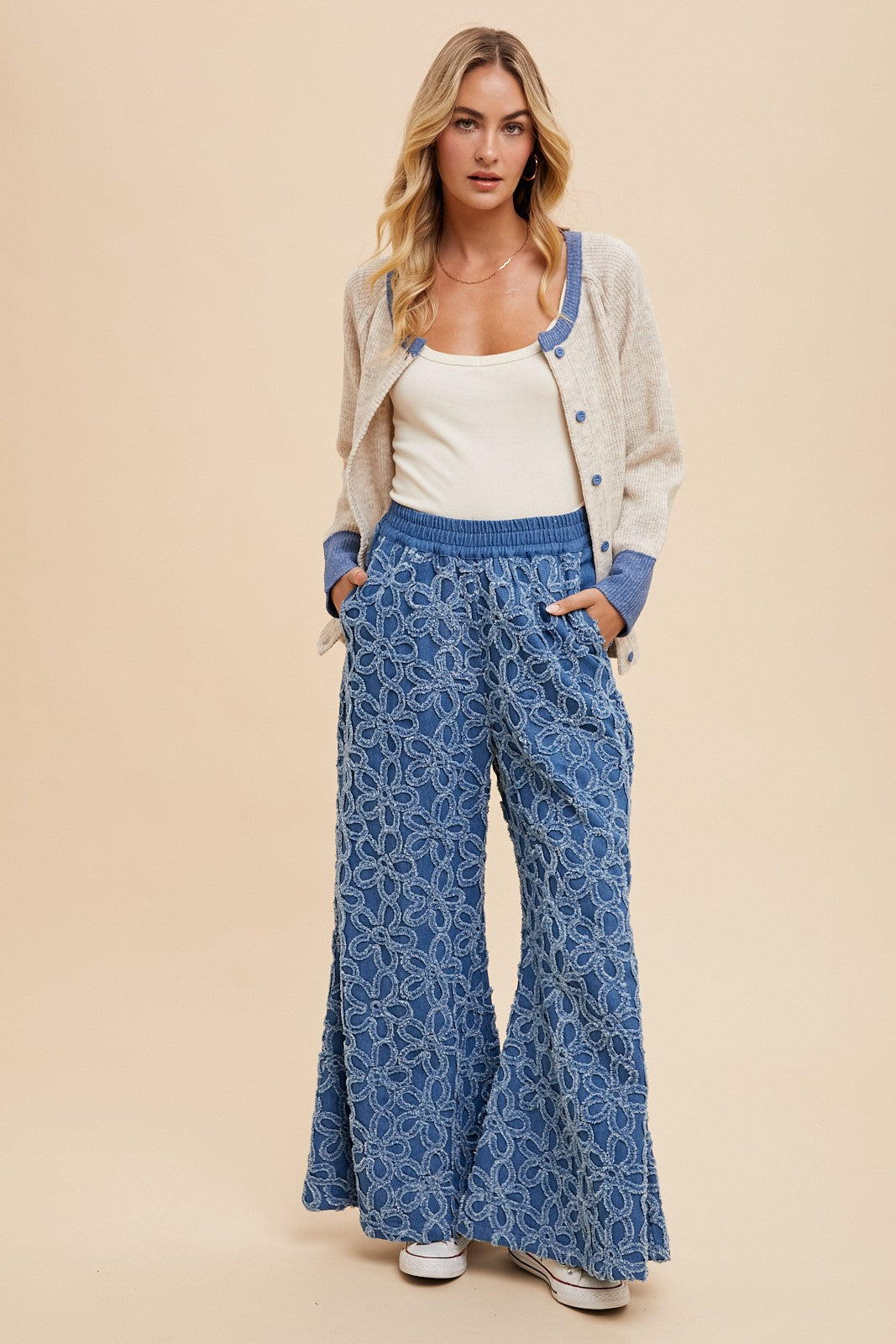 Contrast Loose Fit Cardigan