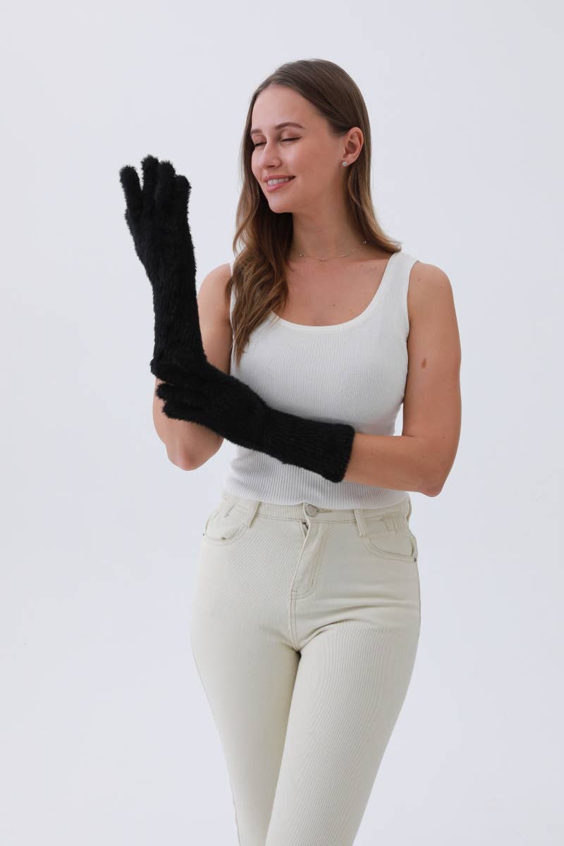 Snow Cloud Gloves: Beige