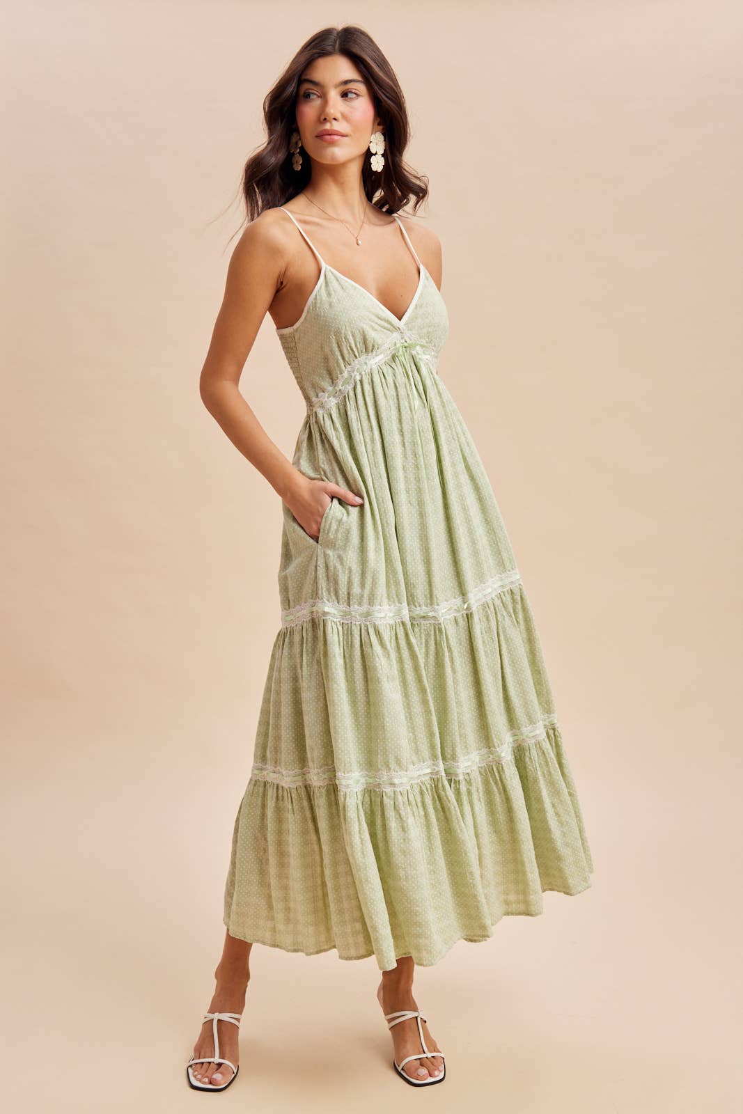 Lime & Lace Maxi Dress: