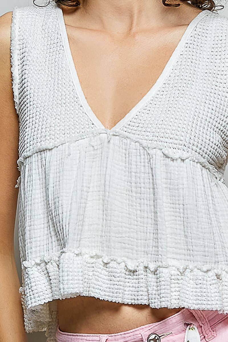 Babydoll Top: Ivory