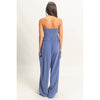 Tube Top Jumpsuit:BLACK