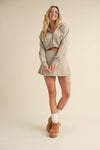 Mineral Wash  Crop Hoodie