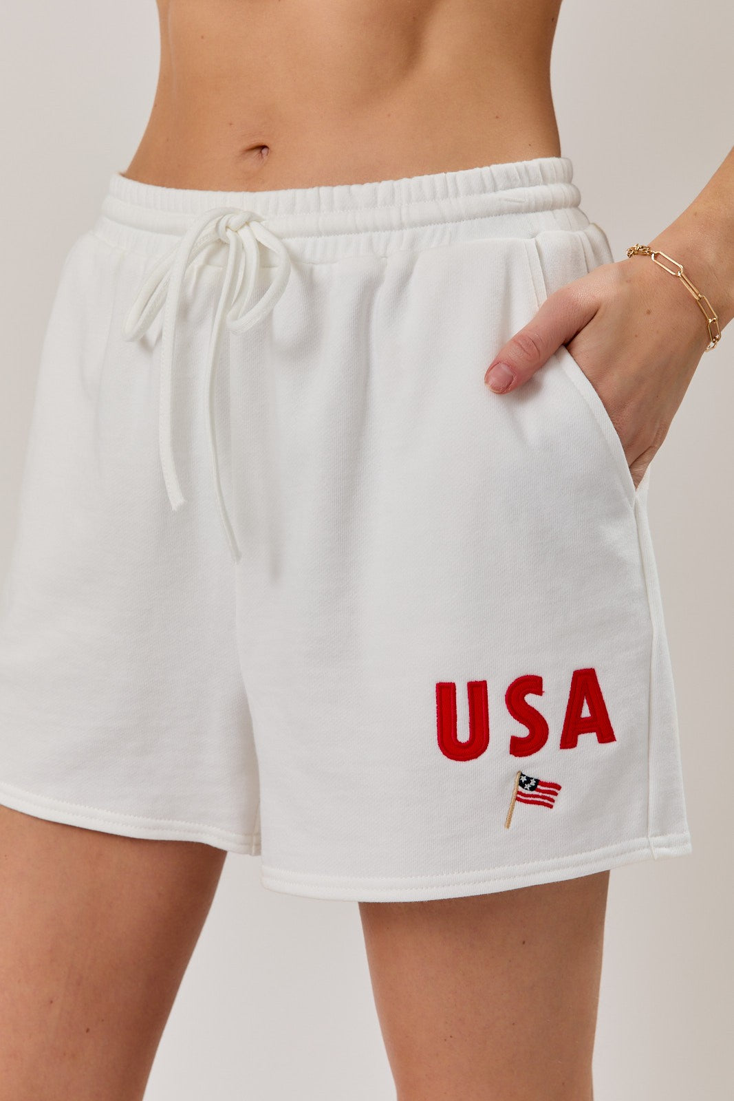 High Rise USA Sweatshorts: