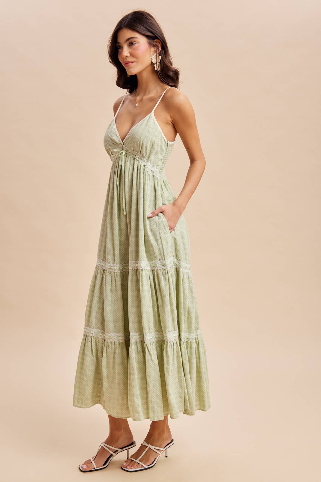 Lime & Lace Maxi Dress: