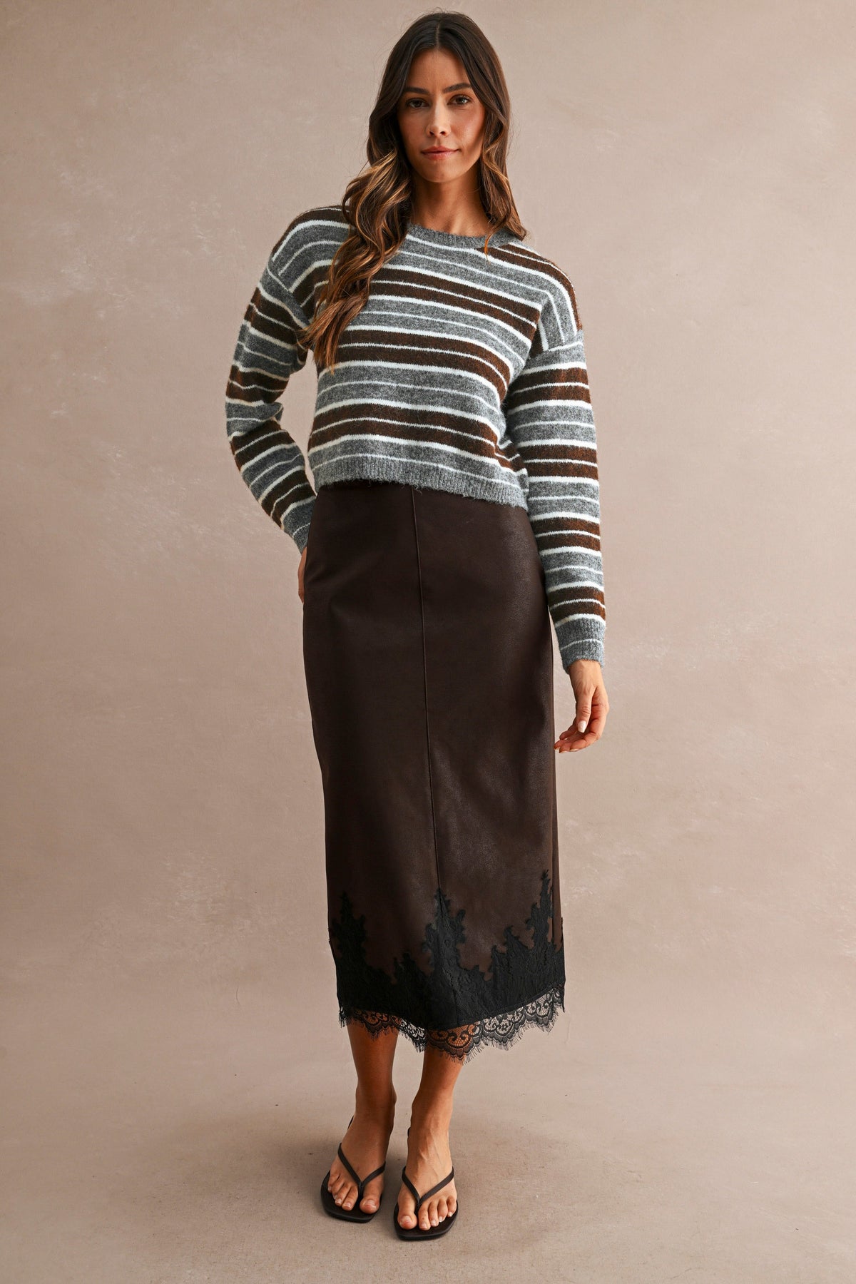 Striped Cropped Sweater