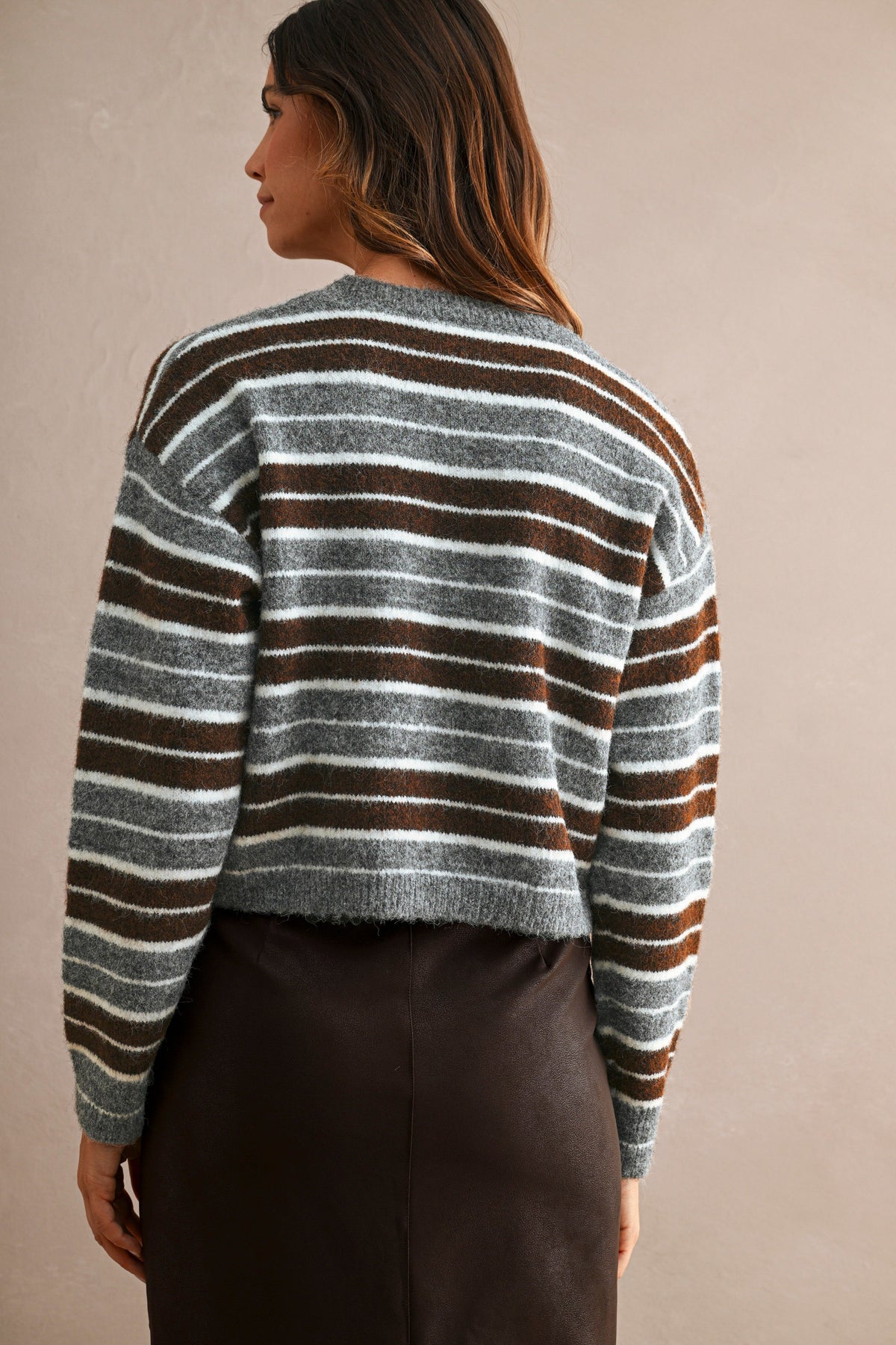 Striped Cropped Sweater