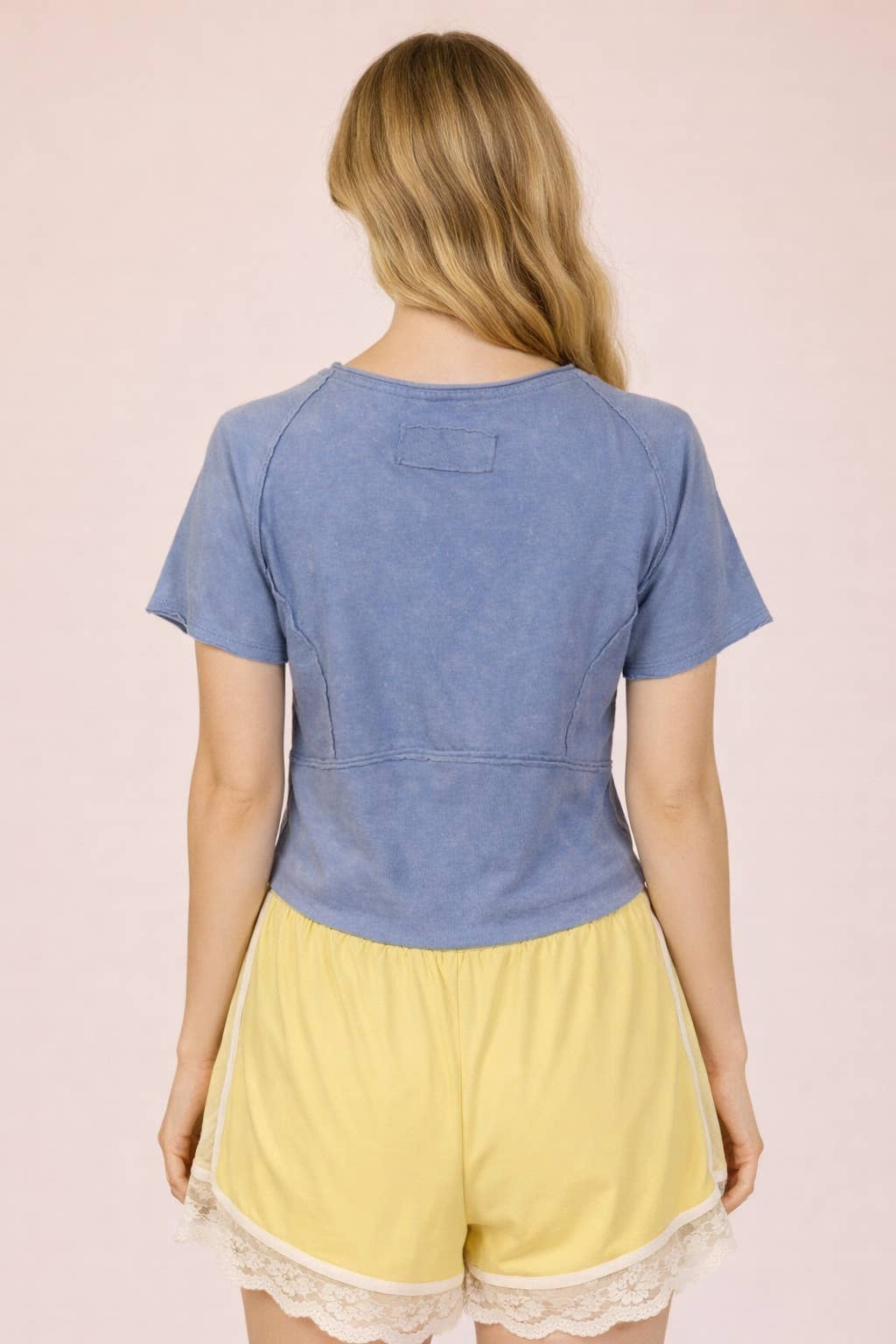 Mineral Washed Top: Denim